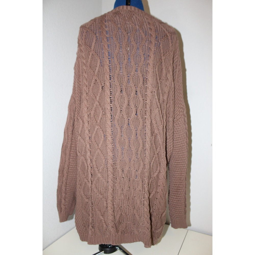 Neuflora oversized mocha long sleeve sweater‎ cozy cottage boho large cotton - Picture 2 of 7
